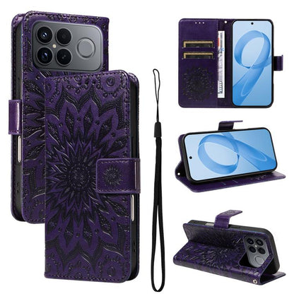 Embossed Sunflower Pattern Flip Leather Phone Case, For Redmi 17C/14C 4G/A4 5G/Poco C75 5G, For Redmi K90 Pro Max/Poco F8 Ultra, For Redmi K90 / Poco F8 Pro, For Redmi 15C 5G/4G EU 173mm/Poco C85 5G, For Redmi 15 5G Global / 15 4G SEA 169.5mm          ...