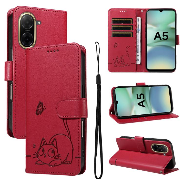 Adorable Cat Embossed Pattern Flip Leather Phone Case, For Redmi 17C/14C 4G/A4 5G/Poco C75 5G, For Redmi K90 Pro Max/Poco F8 Ultra, For Redmi K90/Poco F8 Pro, For Redmi 15C 5G/4G EU 173mm/Poco C85 5G, For Redmi 15 5G Global / 15 4G SEA 169.5mm         ...