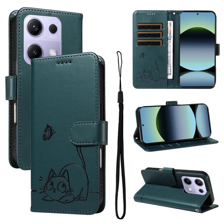 Adorable Cat Embossed Pattern Flip Leather Phone Case, For Redmi 17C/14C 4G/A4 5G/Poco C75 5G, For Redmi K90 Pro Max/Poco F8 Ultra, For Redmi K90/Poco F8 Pro, For Redmi 15C 5G/4G EU 173mm/Poco C85 5G, For Redmi 15 5G Global / 15 4G SEA 169.5mm         ...