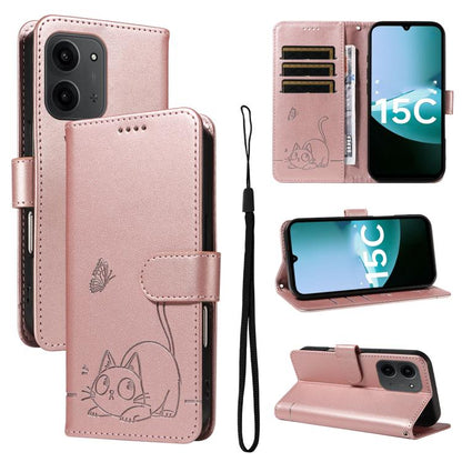Adorable Cat Embossed Pattern Flip Leather Phone Case, For Redmi 17C/14C 4G/A4 5G/Poco C75 5G, For Redmi K90 Pro Max/Poco F8 Ultra, For Redmi K90/Poco F8 Pro, For Redmi 15C 5G/4G EU 173mm/Poco C85 5G, For Redmi 15 5G Global / 15 4G SEA 169.5mm         ...