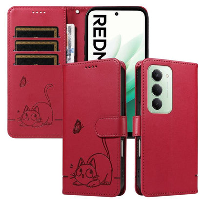 Adorable Cat Embossed Pattern Flip Leather Phone Case, For Redmi 17C/14C 4G/A4 5G/Poco C75 5G, For Redmi K90 Pro Max/Poco F8 Ultra, For Redmi K90/Poco F8 Pro, For Redmi 15C 5G/4G EU 173mm/Poco C85 5G, For Redmi 15 5G Global / 15 4G SEA 169.5mm         ...