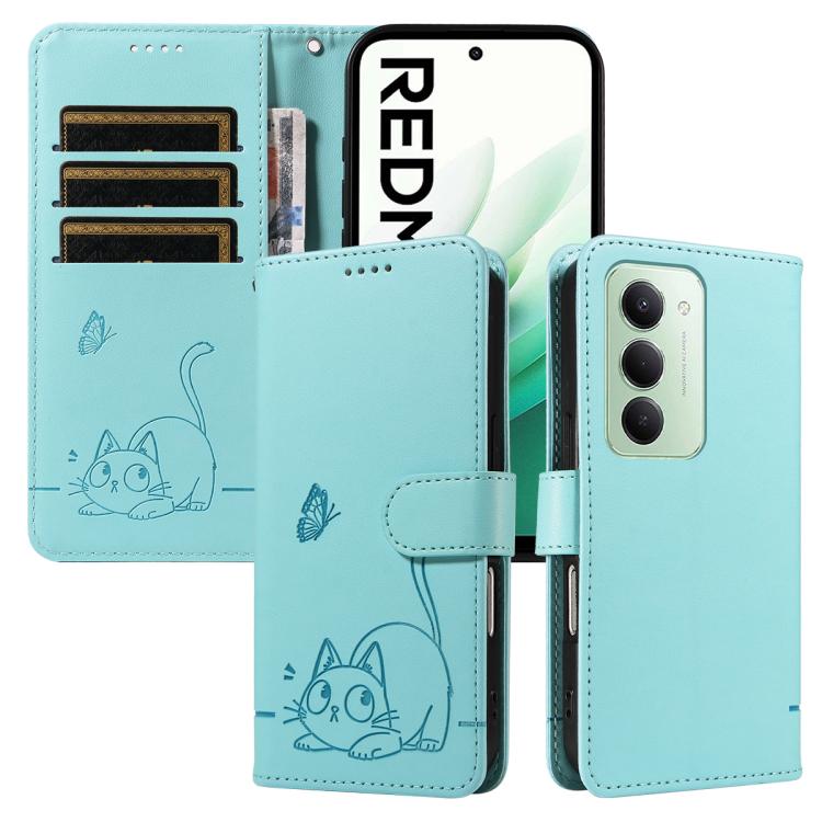 Adorable Cat Embossed Pattern Flip Leather Phone Case, For Redmi 17C/14C 4G/A4 5G/Poco C75 5G, For Redmi K90 Pro Max/Poco F8 Ultra, For Redmi K90/Poco F8 Pro, For Redmi 15C 5G/4G EU 173mm/Poco C85 5G, For Redmi 15 5G Global / 15 4G SEA 169.5mm         ...