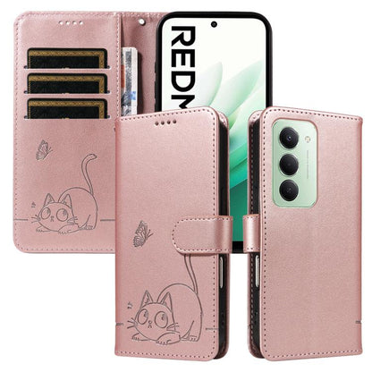 Adorable Cat Embossed Pattern Flip Leather Phone Case, For Redmi 17C/14C 4G/A4 5G/Poco C75 5G, For Redmi K90 Pro Max/Poco F8 Ultra, For Redmi K90/Poco F8 Pro, For Redmi 15C 5G/4G EU 173mm/Poco C85 5G, For Redmi 15 5G Global / 15 4G SEA 169.5mm         ...