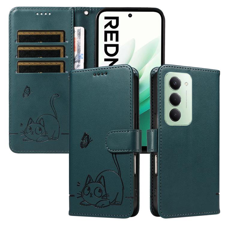 Adorable Cat Embossed Pattern Flip Leather Phone Case, For Redmi 17C/14C 4G/A4 5G/Poco C75 5G, For Redmi K90 Pro Max/Poco F8 Ultra, For Redmi K90/Poco F8 Pro, For Redmi 15C 5G/4G EU 173mm/Poco C85 5G, For Redmi 15 5G Global / 15 4G SEA 169.5mm         ...