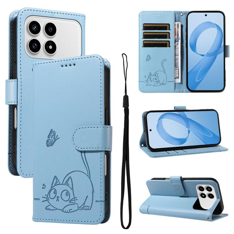 Adorable Cat Embossed Pattern Flip Leather Phone Case, For Redmi 17C/14C 4G/A4 5G/Poco C75 5G, For Redmi K90 Pro Max/Poco F8 Ultra, For Redmi K90/Poco F8 Pro, For Redmi 15C 5G/4G EU 173mm/Poco C85 5G, For Redmi 15 5G Global / 15 4G SEA 169.5mm         ...