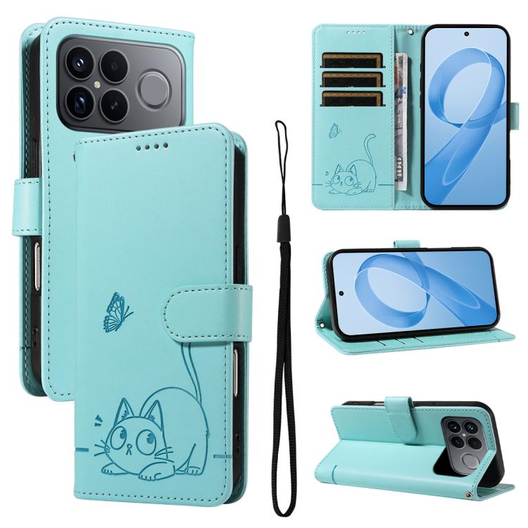 Adorable Cat Embossed Pattern Flip Leather Phone Case, For Redmi 17C/14C 4G/A4 5G/Poco C75 5G, For Redmi K90 Pro Max/Poco F8 Ultra, For Redmi K90/Poco F8 Pro, For Redmi 15C 5G/4G EU 173mm/Poco C85 5G, For Redmi 15 5G Global / 15 4G SEA 169.5mm         ...