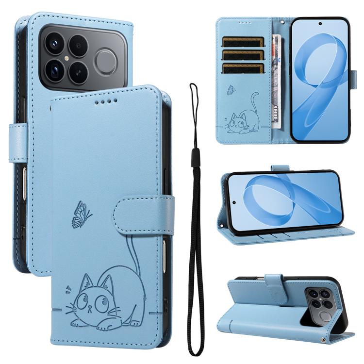 Adorable Cat Embossed Pattern Flip Leather Phone Case, For Redmi 17C/14C 4G/A4 5G/Poco C75 5G, For Redmi K90 Pro Max/Poco F8 Ultra, For Redmi K90/Poco F8 Pro, For Redmi 15C 5G/4G EU 173mm/Poco C85 5G, For Redmi 15 5G Global / 15 4G SEA 169.5mm         ...
