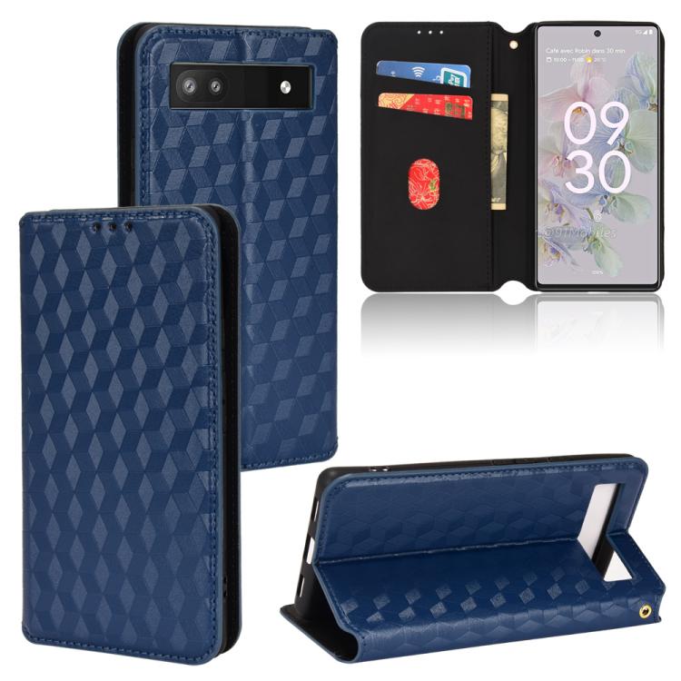 Cubic Grid Texture Flip Leather Phone Case, For Google Pixel 11 Pro XL, For Google Pixel 11 / Pixel 11 Pro, For Google Pixel 10a, For Google Pixel 10 Pro XL, For Google Pixel 10 / Pixel 10 Pro, For Google Pixel 9a, For Google Pixel 9 Pro XL            ...