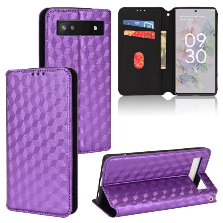 Cubic Grid Texture Flip Leather Phone Case, For Google Pixel 11 Pro XL, For Google Pixel 11 / Pixel 11 Pro, For Google Pixel 10a, For Google Pixel 10 Pro XL, For Google Pixel 10 / Pixel 10 Pro, For Google Pixel 9a, For Google Pixel 9 Pro XL            ...