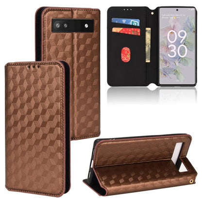 Cubic Grid Texture Flip Leather Phone Case, For Google Pixel 11 Pro XL, For Google Pixel 11 / Pixel 11 Pro, For Google Pixel 10a, For Google Pixel 10 Pro XL, For Google Pixel 10 / Pixel 10 Pro, For Google Pixel 9a, For Google Pixel 9 Pro XL            ...