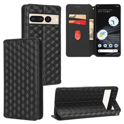 Cubic Grid Texture Flip Leather Phone Case, For Google Pixel 11 Pro XL, For Google Pixel 11 / Pixel 11 Pro, For Google Pixel 10a, For Google Pixel 10 Pro XL, For Google Pixel 10 / Pixel 10 Pro, For Google Pixel 9a, For Google Pixel 9 Pro XL            ...