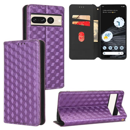 Cubic Grid Texture Flip Leather Phone Case, For Google Pixel 11 Pro XL, For Google Pixel 11 / Pixel 11 Pro, For Google Pixel 10a, For Google Pixel 10 Pro XL, For Google Pixel 10 / Pixel 10 Pro, For Google Pixel 9a, For Google Pixel 9 Pro XL            ...