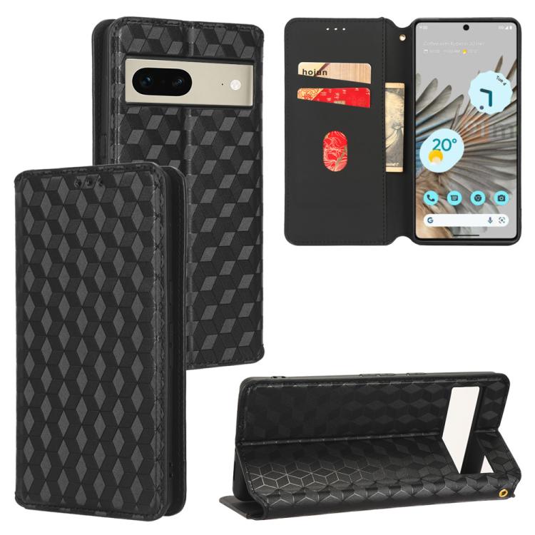 Cubic Grid Texture Flip Leather Phone Case, For Google Pixel 11 Pro XL, For Google Pixel 11 / Pixel 11 Pro, For Google Pixel 10a, For Google Pixel 10 Pro XL, For Google Pixel 10 / Pixel 10 Pro, For Google Pixel 9a, For Google Pixel 9 Pro XL            ...