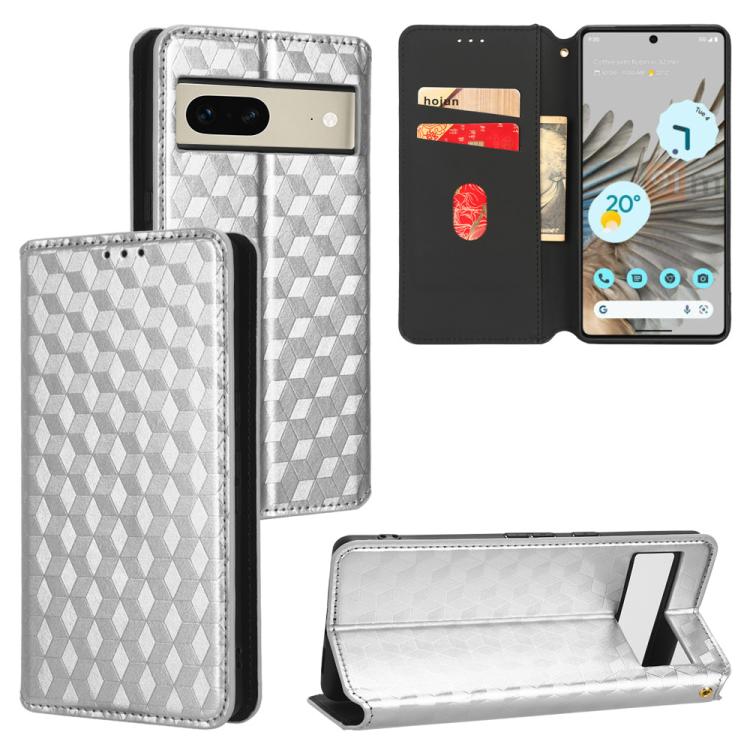 Cubic Grid Texture Flip Leather Phone Case, For Google Pixel 11 Pro XL, For Google Pixel 11 / Pixel 11 Pro, For Google Pixel 10a, For Google Pixel 10 Pro XL, For Google Pixel 10 / Pixel 10 Pro, For Google Pixel 9a, For Google Pixel 9 Pro XL            ...