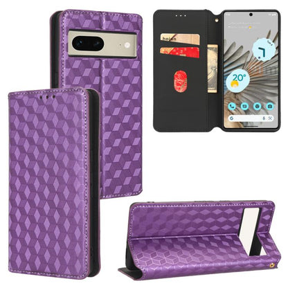Cubic Grid Texture Flip Leather Phone Case, For Google Pixel 11 Pro XL, For Google Pixel 11 / Pixel 11 Pro, For Google Pixel 10a, For Google Pixel 10 Pro XL, For Google Pixel 10 / Pixel 10 Pro, For Google Pixel 9a, For Google Pixel 9 Pro XL            ...