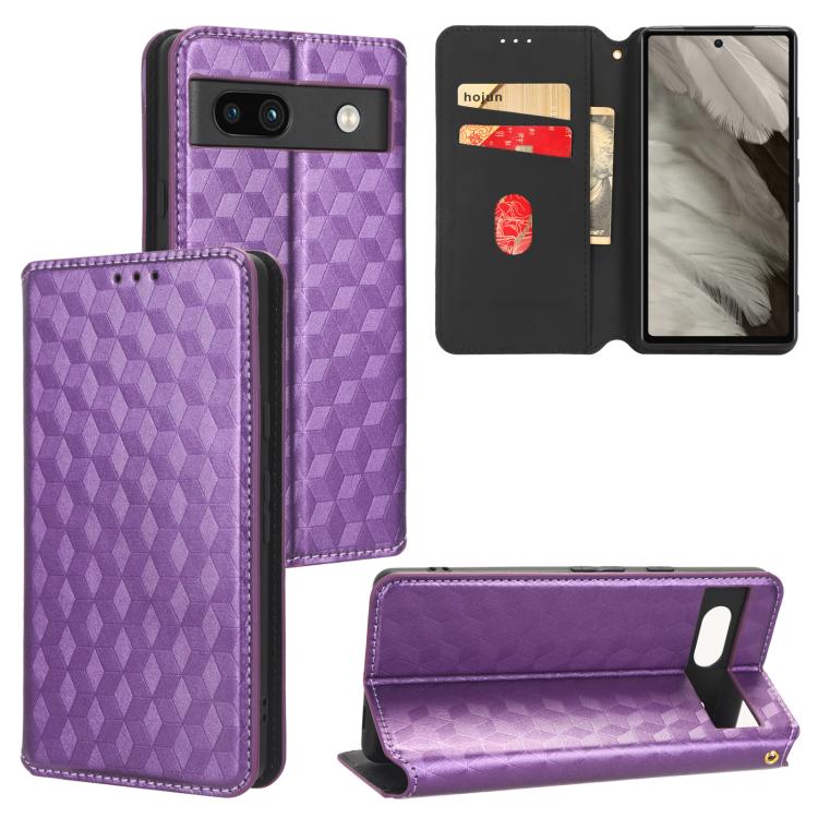 Cubic Grid Texture Flip Leather Phone Case, For Google Pixel 11 Pro XL, For Google Pixel 11 / Pixel 11 Pro, For Google Pixel 10a, For Google Pixel 10 Pro XL, For Google Pixel 10 / Pixel 10 Pro, For Google Pixel 9a, For Google Pixel 9 Pro XL            ...