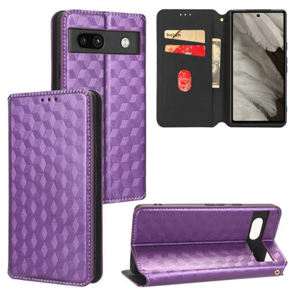 Cubic Grid Texture Flip Leather Phone Case, For Google Pixel 11 Pro XL, For Google Pixel 11 / Pixel 11 Pro, For Google Pixel 10a, For Google Pixel 10 Pro XL, For Google Pixel 10 / Pixel 10 Pro, For Google Pixel 9a, For Google Pixel 9 Pro XL            ...