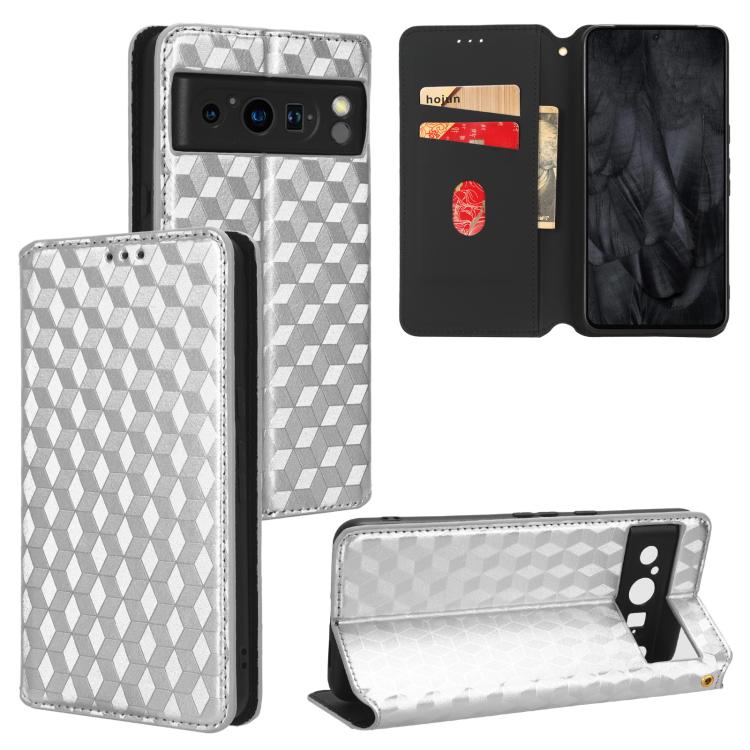 Cubic Grid Texture Flip Leather Phone Case, For Google Pixel 11 Pro XL, For Google Pixel 11 / Pixel 11 Pro, For Google Pixel 10a, For Google Pixel 10 Pro XL, For Google Pixel 10 / Pixel 10 Pro, For Google Pixel 9a, For Google Pixel 9 Pro XL            ...
