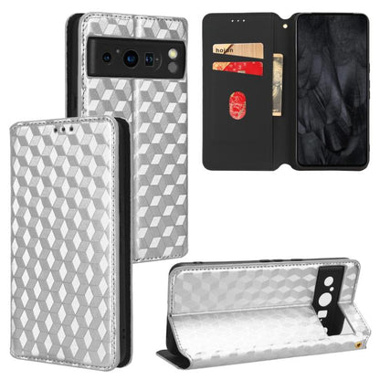 Cubic Grid Texture Flip Leather Phone Case, For Google Pixel 11 Pro XL, For Google Pixel 11 / Pixel 11 Pro, For Google Pixel 10a, For Google Pixel 10 Pro XL, For Google Pixel 10 / Pixel 10 Pro, For Google Pixel 9a, For Google Pixel 9 Pro XL            ...