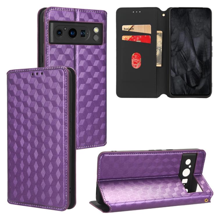 Cubic Grid Texture Flip Leather Phone Case, For Google Pixel 11 Pro XL, For Google Pixel 11 / Pixel 11 Pro, For Google Pixel 10a, For Google Pixel 10 Pro XL, For Google Pixel 10 / Pixel 10 Pro, For Google Pixel 9a, For Google Pixel 9 Pro XL            ...