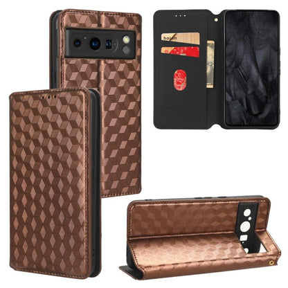 Cubic Grid Texture Flip Leather Phone Case, For Google Pixel 11 Pro XL, For Google Pixel 11 / Pixel 11 Pro, For Google Pixel 10a, For Google Pixel 10 Pro XL, For Google Pixel 10 / Pixel 10 Pro, For Google Pixel 9a, For Google Pixel 9 Pro XL            ...