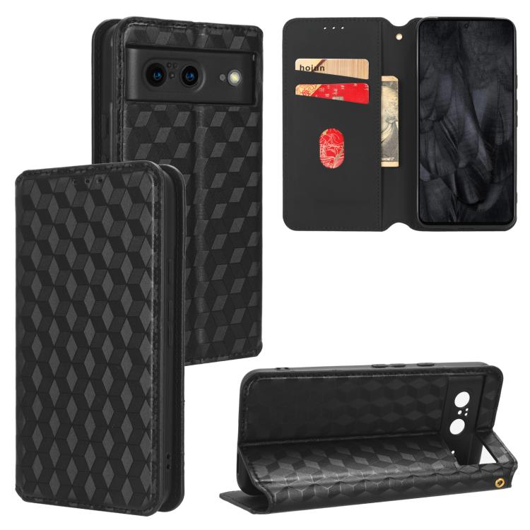 Cubic Grid Texture Flip Leather Phone Case, For Google Pixel 11 Pro XL, For Google Pixel 11 / Pixel 11 Pro, For Google Pixel 10a, For Google Pixel 10 Pro XL, For Google Pixel 10 / Pixel 10 Pro, For Google Pixel 9a, For Google Pixel 9 Pro XL            ...