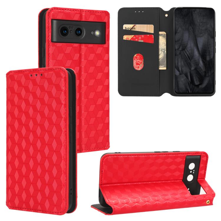 Cubic Grid Texture Flip Leather Phone Case, For Google Pixel 11 Pro XL, For Google Pixel 11 / Pixel 11 Pro, For Google Pixel 10a, For Google Pixel 10 Pro XL, For Google Pixel 10 / Pixel 10 Pro, For Google Pixel 9a, For Google Pixel 9 Pro XL            ...