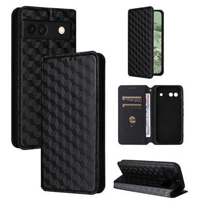 Cubic Grid Texture Flip Leather Phone Case, For Google Pixel 11 Pro XL, For Google Pixel 11 / Pixel 11 Pro, For Google Pixel 10a, For Google Pixel 10 Pro XL, For Google Pixel 10 / Pixel 10 Pro, For Google Pixel 9a, For Google Pixel 9 Pro XL            ...