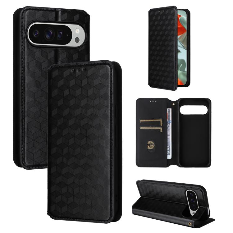 Cubic Grid Texture Flip Leather Phone Case, For Google Pixel 11 Pro XL, For Google Pixel 11 / Pixel 11 Pro, For Google Pixel 10a, For Google Pixel 10 Pro XL, For Google Pixel 10 / Pixel 10 Pro, For Google Pixel 9a, For Google Pixel 9 Pro XL            ...