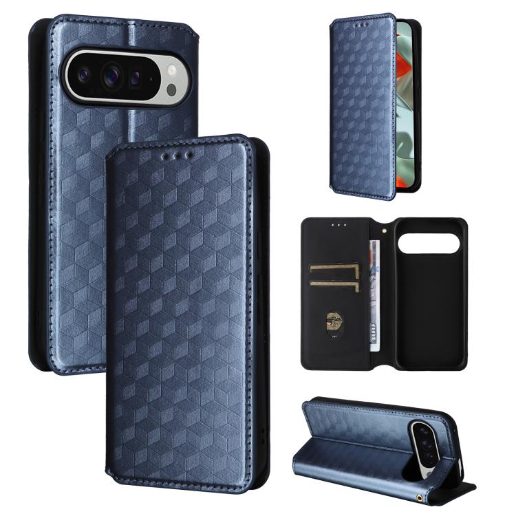 Cubic Grid Texture Flip Leather Phone Case, For Google Pixel 11 Pro XL, For Google Pixel 11 / Pixel 11 Pro, For Google Pixel 10a, For Google Pixel 10 Pro XL, For Google Pixel 10 / Pixel 10 Pro, For Google Pixel 9a, For Google Pixel 9 Pro XL            ...