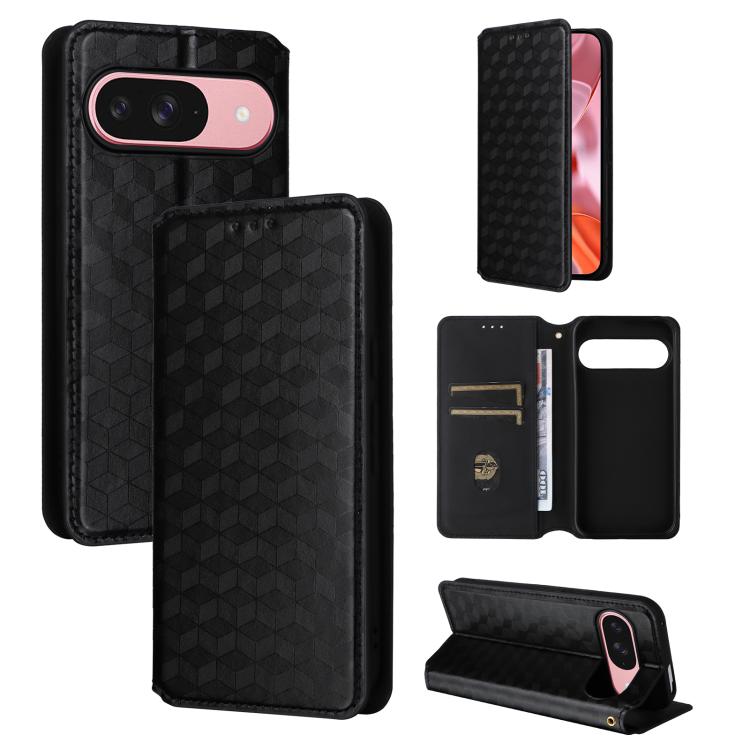Cubic Grid Texture Flip Leather Phone Case, For Google Pixel 11 Pro XL, For Google Pixel 11 / Pixel 11 Pro, For Google Pixel 10a, For Google Pixel 10 Pro XL, For Google Pixel 10 / Pixel 10 Pro, For Google Pixel 9a, For Google Pixel 9 Pro XL            ...