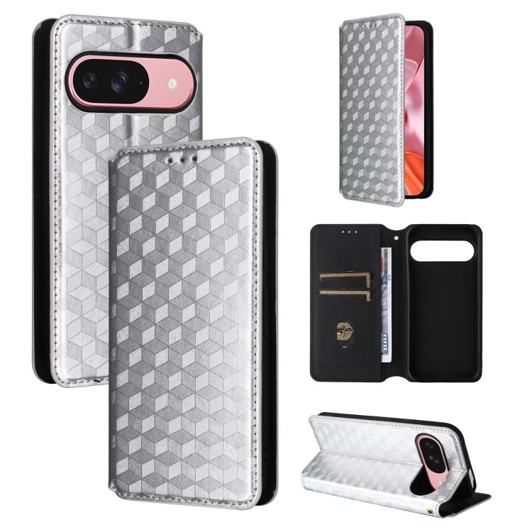 Cubic Grid Texture Flip Leather Phone Case, For Google Pixel 11 Pro XL, For Google Pixel 11 / Pixel 11 Pro, For Google Pixel 10a, For Google Pixel 10 Pro XL, For Google Pixel 10 / Pixel 10 Pro, For Google Pixel 9a, For Google Pixel 9 Pro XL            ...