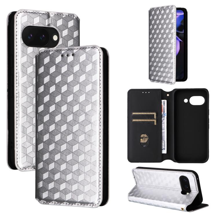 Cubic Grid Texture Flip Leather Phone Case, For Google Pixel 11 Pro XL, For Google Pixel 11 / Pixel 11 Pro, For Google Pixel 10a, For Google Pixel 10 Pro XL, For Google Pixel 10 / Pixel 10 Pro, For Google Pixel 9a, For Google Pixel 9 Pro XL            ...