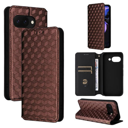 Cubic Grid Texture Flip Leather Phone Case, For Google Pixel 11 Pro XL, For Google Pixel 11 / Pixel 11 Pro, For Google Pixel 10a, For Google Pixel 10 Pro XL, For Google Pixel 10 / Pixel 10 Pro, For Google Pixel 9a, For Google Pixel 9 Pro XL            ...
