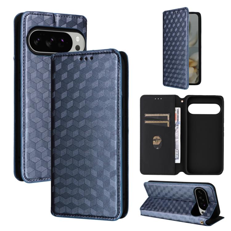 Cubic Grid Texture Flip Leather Phone Case, For Google Pixel 11 Pro XL, For Google Pixel 11 / Pixel 11 Pro, For Google Pixel 10a, For Google Pixel 10 Pro XL, For Google Pixel 10 / Pixel 10 Pro, For Google Pixel 9a, For Google Pixel 9 Pro XL            ...