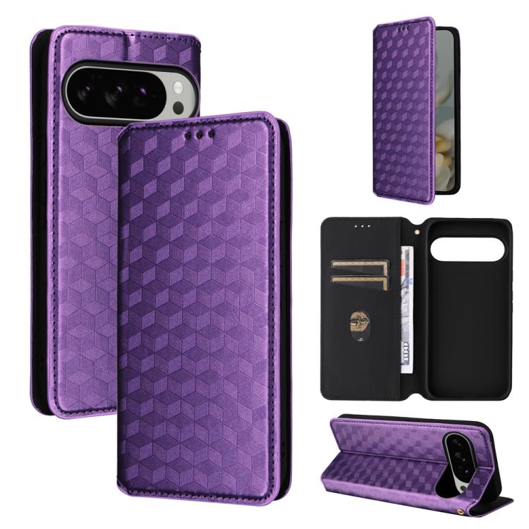 Cubic Grid Texture Flip Leather Phone Case, For Google Pixel 11 Pro XL, For Google Pixel 11 / Pixel 11 Pro, For Google Pixel 10a, For Google Pixel 10 Pro XL, For Google Pixel 10 / Pixel 10 Pro, For Google Pixel 9a, For Google Pixel 9 Pro XL            ...