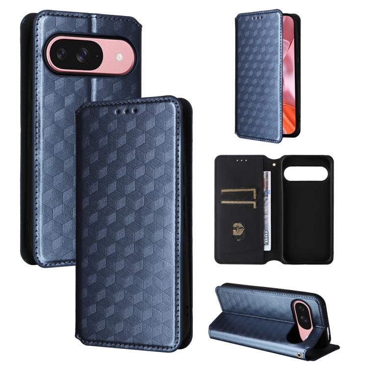 Cubic Grid Texture Flip Leather Phone Case, For Google Pixel 11 Pro XL, For Google Pixel 11 / Pixel 11 Pro, For Google Pixel 10a, For Google Pixel 10 Pro XL, For Google Pixel 10 / Pixel 10 Pro, For Google Pixel 9a, For Google Pixel 9 Pro XL            ...