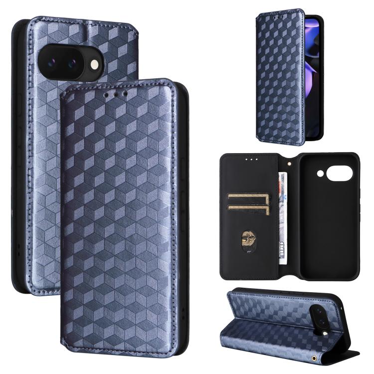 Cubic Grid Texture Flip Leather Phone Case, For Google Pixel 11 Pro XL, For Google Pixel 11 / Pixel 11 Pro, For Google Pixel 10a, For Google Pixel 10 Pro XL, For Google Pixel 10 / Pixel 10 Pro, For Google Pixel 9a, For Google Pixel 9 Pro XL            ...
