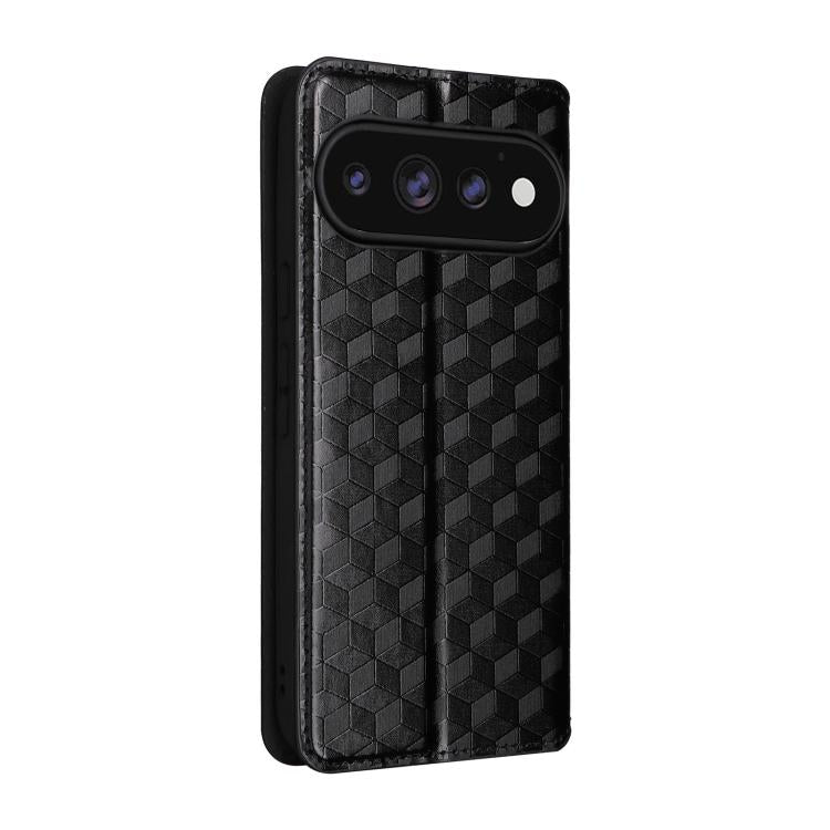 Cubic Grid Texture Flip Leather Phone Case, For Google Pixel 11 Pro XL, For Google Pixel 11 / Pixel 11 Pro, For Google Pixel 10a, For Google Pixel 10 Pro XL, For Google Pixel 10 / Pixel 10 Pro, For Google Pixel 9a, For Google Pixel 9 Pro XL            ...