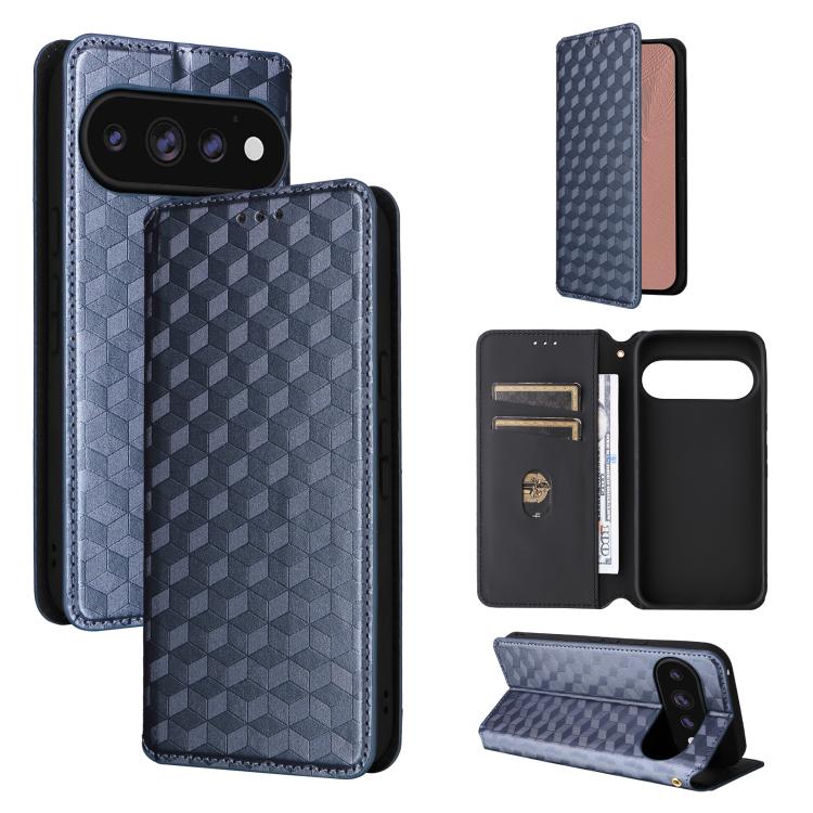 Cubic Grid Texture Flip Leather Phone Case, For Google Pixel 11 Pro XL, For Google Pixel 11 / Pixel 11 Pro, For Google Pixel 10a, For Google Pixel 10 Pro XL, For Google Pixel 10 / Pixel 10 Pro, For Google Pixel 9a, For Google Pixel 9 Pro XL            ...