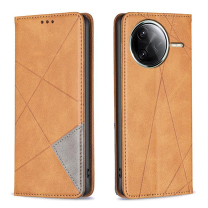 Rhombus Texture Magnetic Leather Phone Case, For Xiaomi 17T Pro 5G, For Xiaomi 17T 5G, For Xiaomi Poco M7 4G 169mm, For Xiaomi 15T Pro, For Xiaomi 15T 5G, For Xiaomi Poco C71, For Xiaomi Poco F7 Pro / F7 Ultra