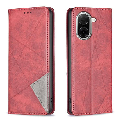 Rhombus Texture Magnetic Leather Phone Case, For Xiaomi 17T Pro 5G, For Xiaomi 17T 5G, For Xiaomi Poco M7 4G 169mm, For Xiaomi 15T Pro, For Xiaomi 15T 5G, For Xiaomi Poco C71, For Xiaomi Poco F7 Pro / F7 Ultra