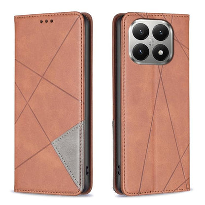 Rhombus Texture Magnetic Leather Phone Case, For Xiaomi 17T Pro 5G, For Xiaomi 17T 5G, For Xiaomi Poco M7 4G 169mm, For Xiaomi 15T Pro, For Xiaomi 15T 5G, For Xiaomi Poco C71, For Xiaomi Poco F7 Pro / F7 Ultra