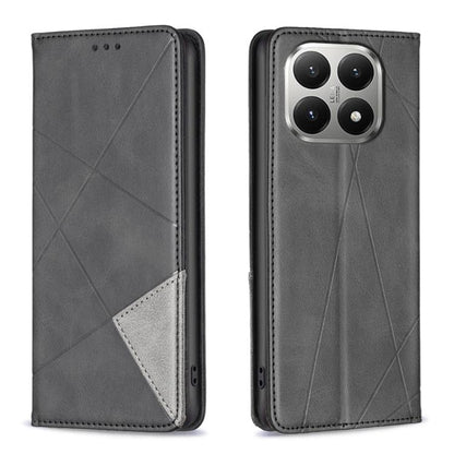 Rhombus Texture Magnetic Leather Phone Case, For Xiaomi 17T Pro 5G, For Xiaomi 17T 5G, For Xiaomi Poco M7 4G 169mm, For Xiaomi 15T Pro, For Xiaomi 15T 5G, For Xiaomi Poco C71, For Xiaomi Poco F7 Pro / F7 Ultra
