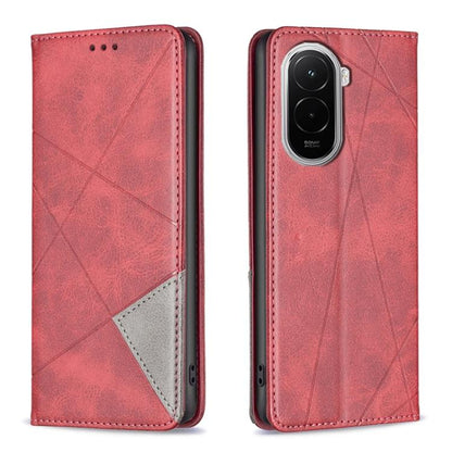 Rhombus Texture Magnetic Leather Phone Case, For Xiaomi 17T Pro 5G, For Xiaomi 17T 5G, For Xiaomi Poco M7 4G 169mm, For Xiaomi 15T Pro, For Xiaomi 15T 5G, For Xiaomi Poco C71, For Xiaomi Poco F7 Pro / F7 Ultra