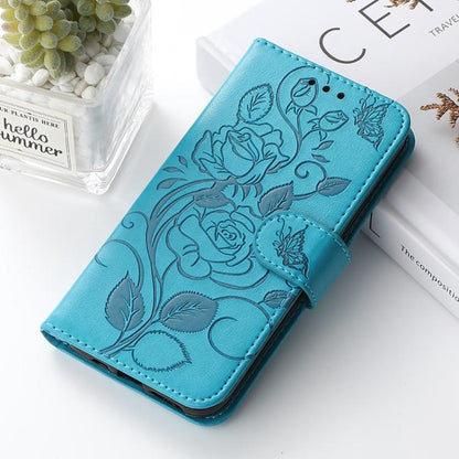 Rose Butterfly Embossed Leather Phone Case, For HMD Pulse Pro