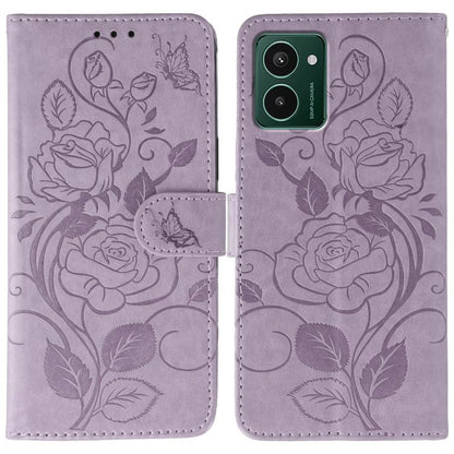 Rose Butterfly Embossed Leather Phone Case, For HMD Pulse Pro