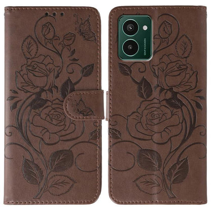 Rose Butterfly Embossed Leather Phone Case, For HMD Pulse Pro