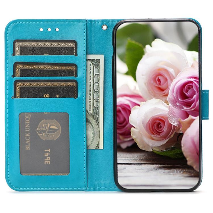 Rose Butterfly Embossed Leather Phone Case, For Nothing CMF Phone 2 Pro, For Nothing Phone 3a, For Nothing Phone 3a Pro, For Nothing CMF Phone 1