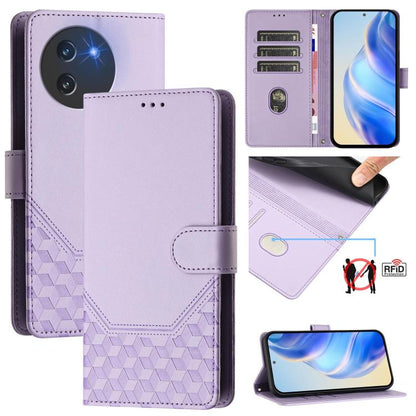 Honeycomb Embossing RFID Leather Phone Case, For Doogee Note 56 / Note 56 Pro, For Doogee N60 Pro, For Doogee Note 59 / Note 59 Pro